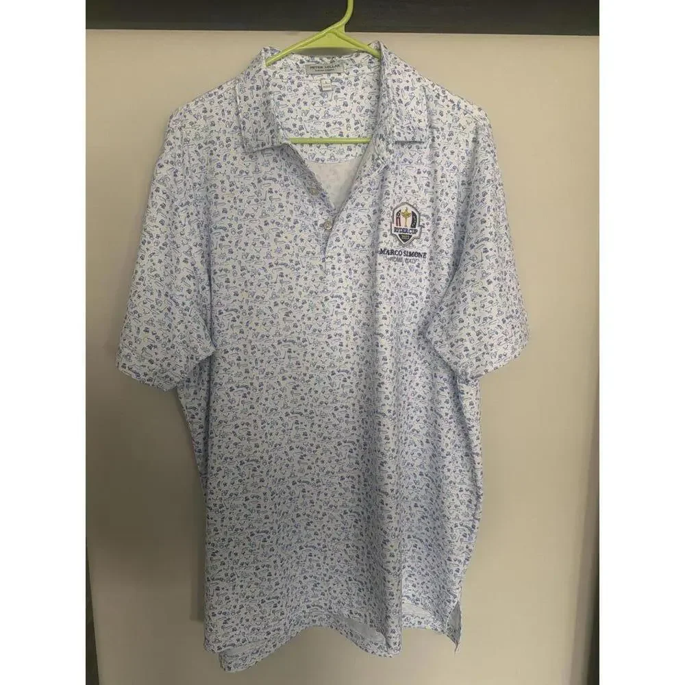 Peter Millar Ryder Cup 2023 Marco Simone Rome Italy Polo Shirt Large - Picture 1 of 4